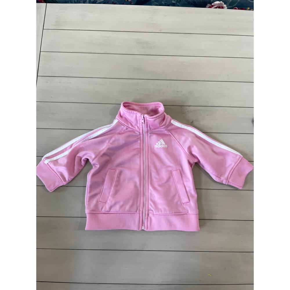 ADIDAS Pink Zip Up Track Suit Jacket 6 month baby